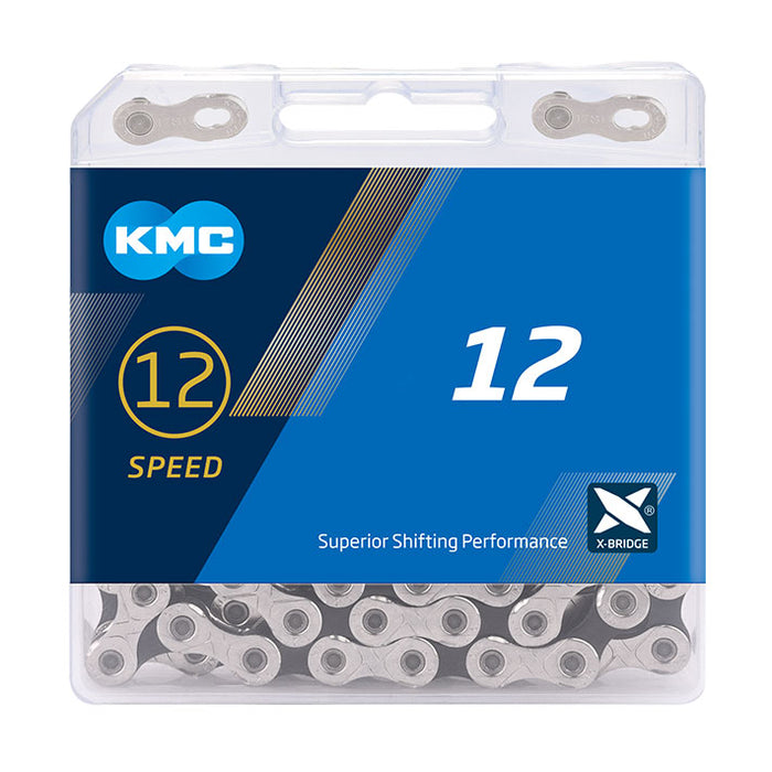 KMC Silver/Black X12 Chain 128L