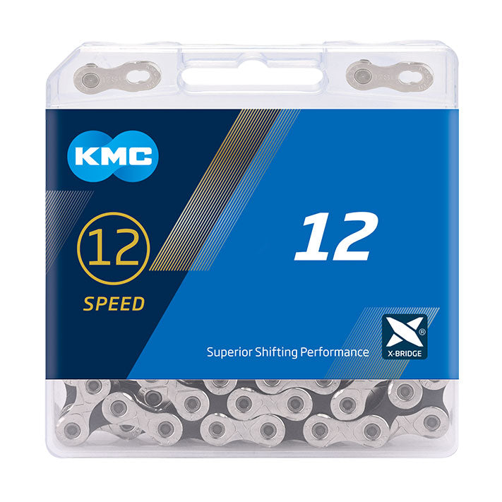 KMC Silver/Black X12 Chain 128L