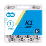 K1 Wide Chain 110L Silver Black