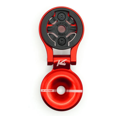 K-Edge Garmin Race Stem Mount, with Top Cap, Adjustable - Red