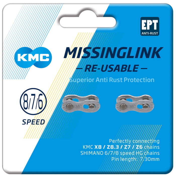 MissingLink 7/8R EPT Joining Links Silver 7.3mm 2pcs