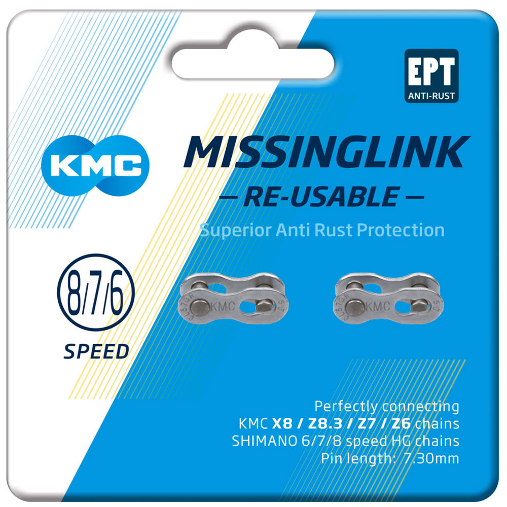 MissingLink 7/8R EPT Joining Links Silver 7.3mm 2pcs