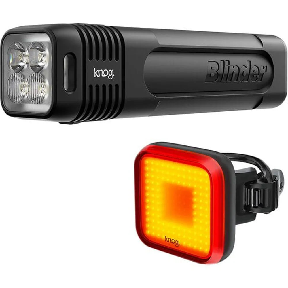 KNOG Blinder Pro 600 and Blinder Square Rear Light Set in Black