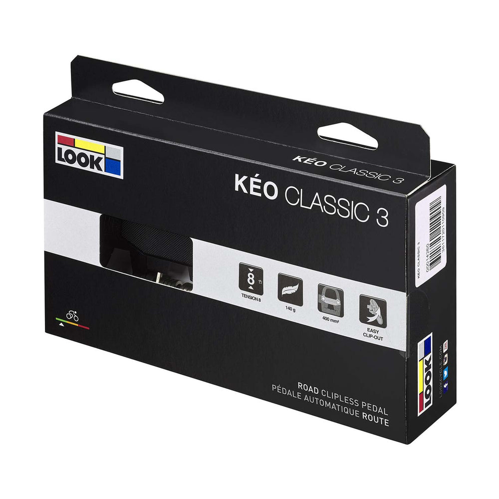 Look Keo Classic 3 Road Cycling Pedals Black with Keo Cleat