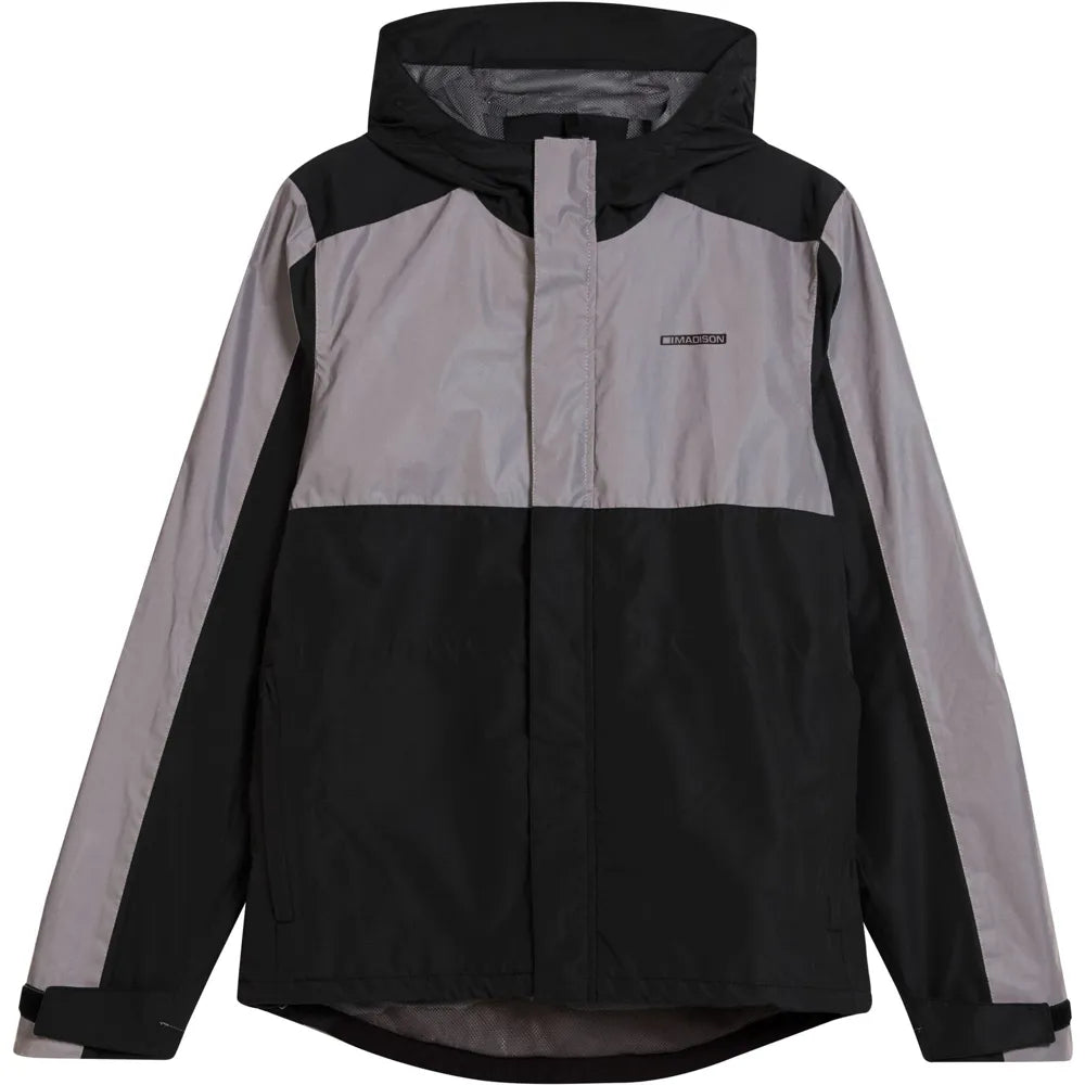 Madison Stellar FiftyFifty Reflective Mens Waterproof Jacket in Black