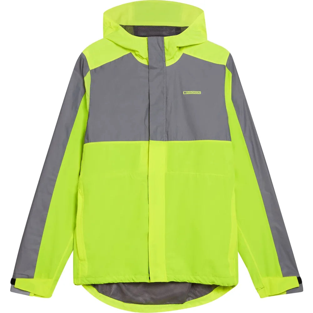 Madison Stellar FiftyFifty Reflective Mens Waterproof Jacket in Hi-Viz