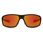 Madison Target Gloss Black Sunglasses - Fire Mirror Lens