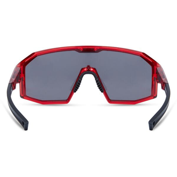 Madison Enigma Crystal Gloss Red Sunglasses - 3 Lens Pack - Black Mirror / Amber / Clear