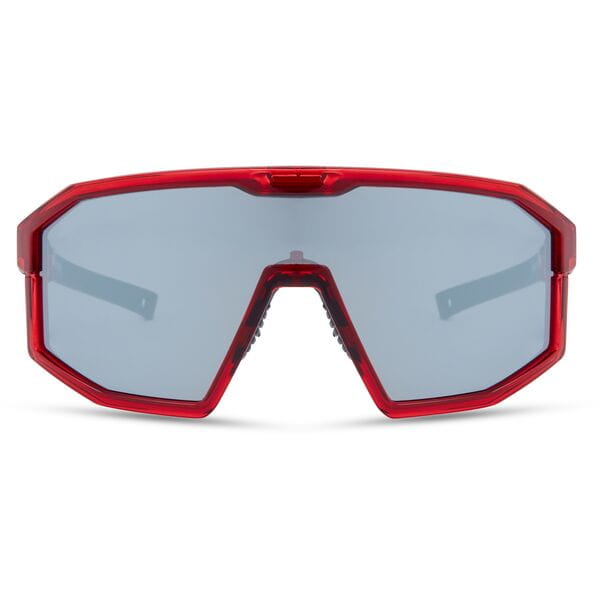 Madison Enigma Crystal Gloss Red Sunglasses - 3 Lens Pack - Black Mirror / Amber / Clear