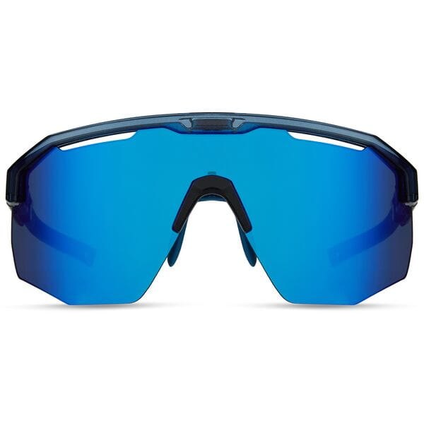 Madison Cipher Crystal Gloss Blue Sunglasses - 3 Lens Pack - Blue Mirror / Amber / Clear