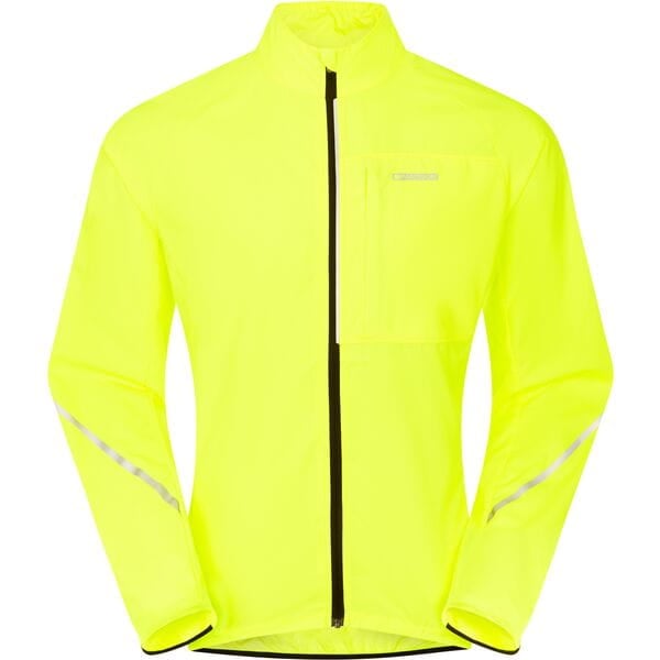 Madison Freewheel Men's Windproof Packable Jacket, hi-viz yellow