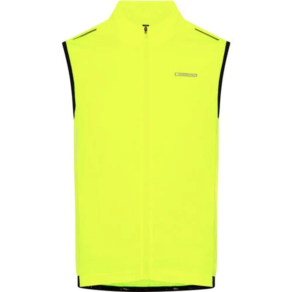 Madison Stellar Reflective Windproof Cycling Gilet in Hi-Viz Yellow