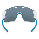 Madison Stealth Gloss White Sunglasses - Blue Mirror Lens