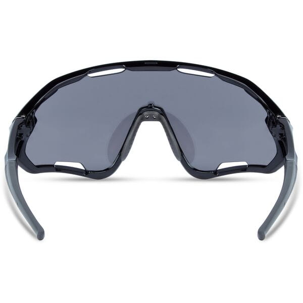 Code Breaker Gloss Black Sunglasses - Silver Mirror Lens