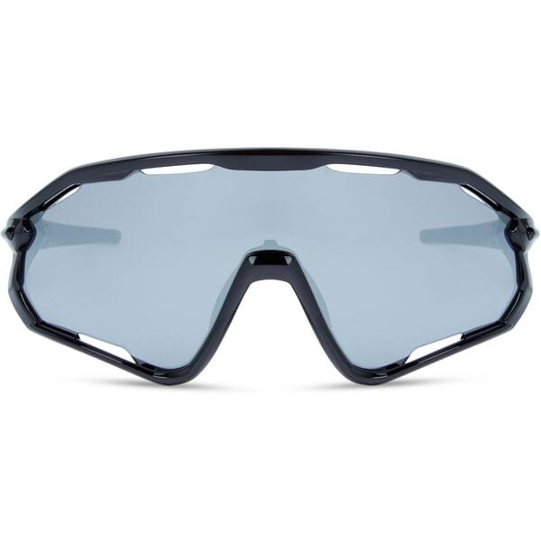 Code Breaker Gloss Black Sunglasses - Silver Mirror Lens