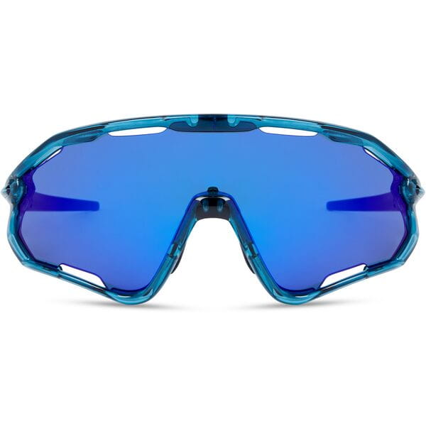 Madison Code Breaker Crystal Gloss Blue Sunglasses - 3 Lens Pack-Blue Mirror/Amber/Clear