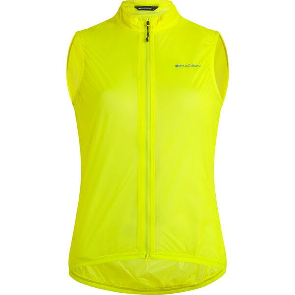 Madison Flux Women's Ultra Packable Waterproof Gilet - Size 8 / Yellow