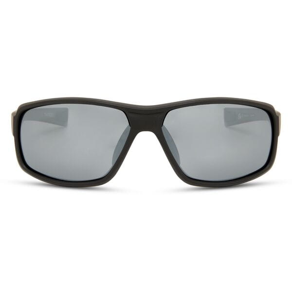 Madison Target Matt Black Sunglasses - 3 Polarised Lens Pack-Silver Mirror/Bronze/Yellow