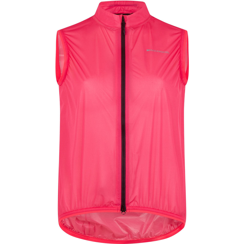 Madison Flux 2L Women's Ultra Packable Waterproof Gilet - Size 8 / Hi-Viz Pink