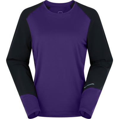 Madison Flux Women's Long Sleeve Trail Jersey - Size 6 / Purple / Black
