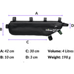Miss Grape Internode 4 Adventure waterproof frame bag, 4 litre