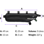 Miss Grape Internode 5 Adventure waterproof frame bag, 5 litre