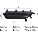 Miss Grape Internode 6 Adventure waterproof frame bag, 6 litre
