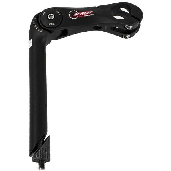 M Part Adjustable 4-Bolt Quill Stem 100mm, 1 inch Steerer, 25.4mm Bar, Black - image 1