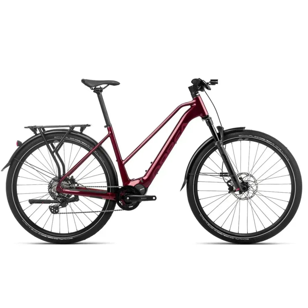 Orbea Kemen Mid 30 Electric Bike in Metallic Burgundy Red 
