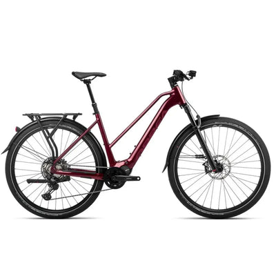 Orbea Kemen Mid 10 Electric Bike In Metallic Burgundy Red