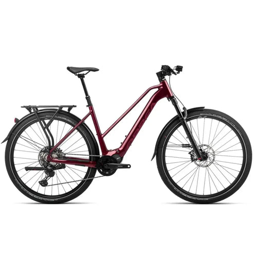 Orbea Kemen Mid 10 Electric Bike In Metallic Burgundy Red