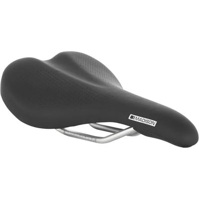 Madison Flux Switch Short Unisex Bike Saddle in Black - 152mm