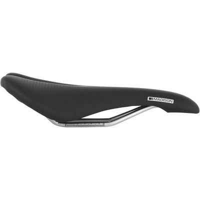 Madison Flux Switch Standard Unisex Bike Saddle in Black - 142mm