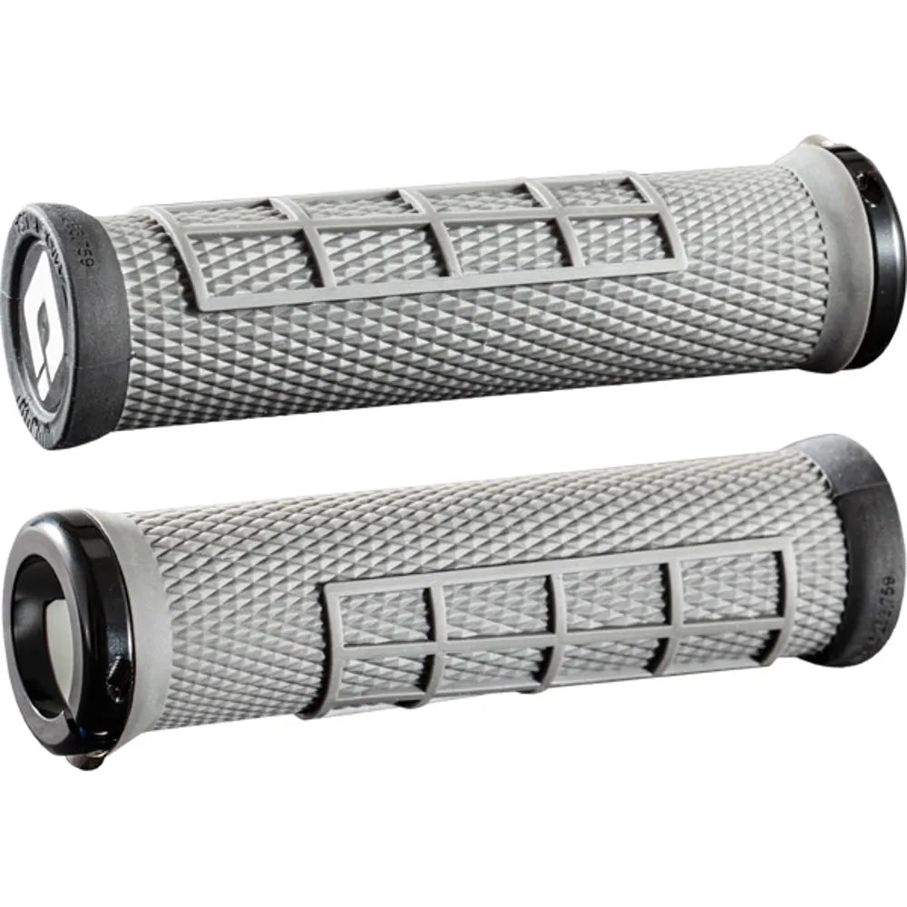 ODI Elite Flow Mountain Bike 130mm Lock On Grips in Grey