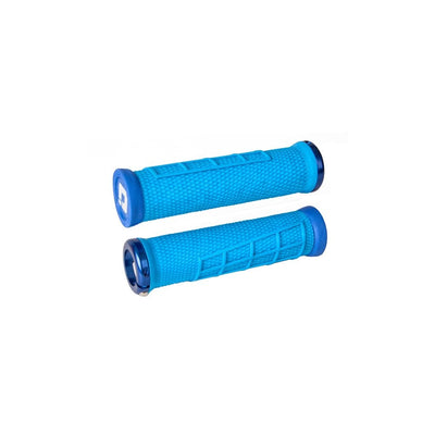 ODI Elite Flow Mountain Bike 130mm Lock On Grips in Blue