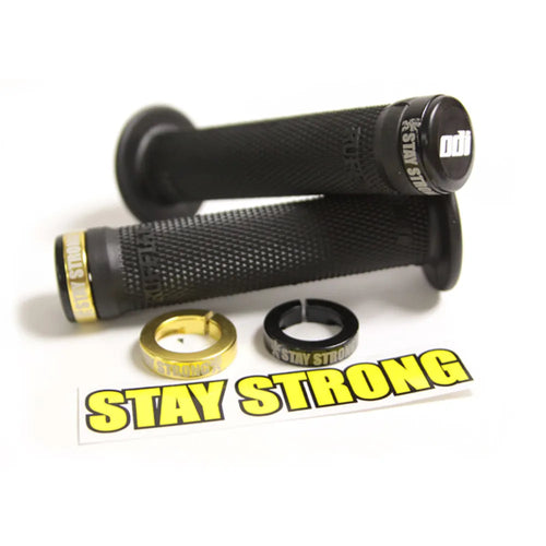 Odi Stay Strong BMX 130mm Lock On Grips in Black
