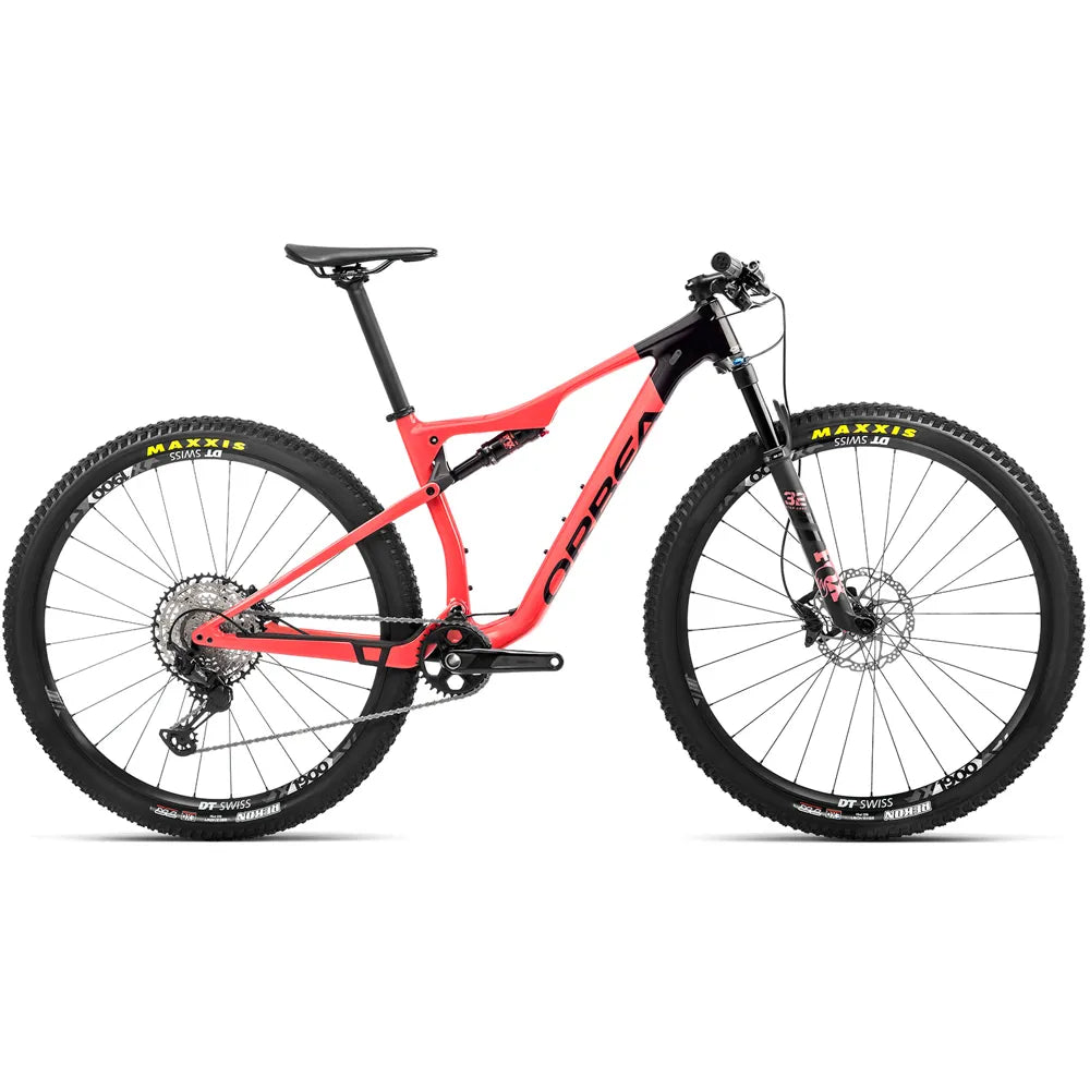 Orbea OIZ M30 XT Full Suspension Carbon Mountain Bike in Coral