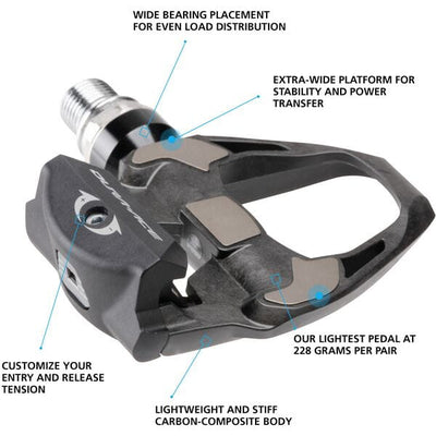 Shimano Dura Ace PD-R9100 Carbon SPD SL Road Pedals