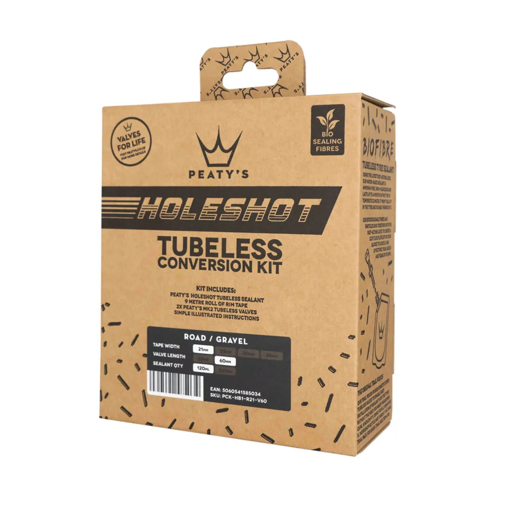 Peatys Holeshot Tubeless Conversion Kit - 21mm Road and Gravel