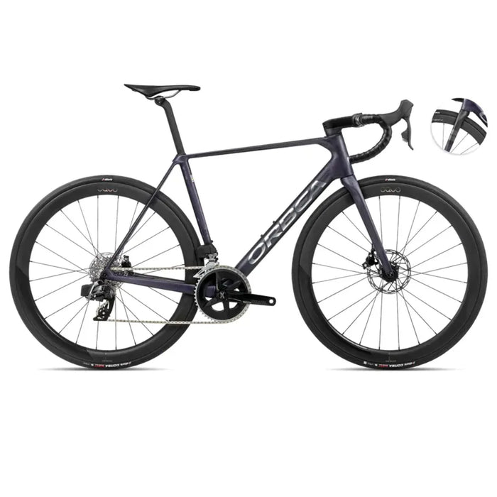 Orbea Orca M31eltd Pwr Road Bike In Tanzanite Matt/Carbon Raw