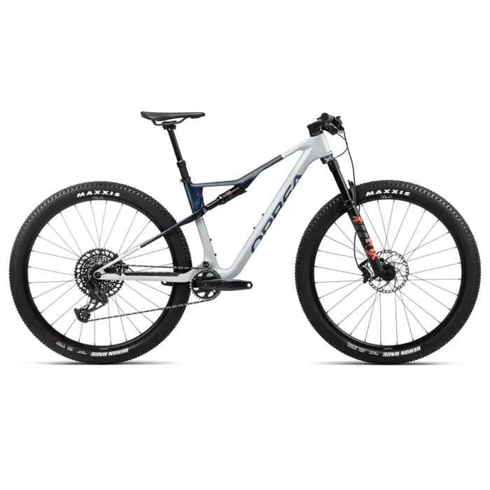 Orbea Oiz M21 Mountain Bike In Halo Silver/Blue Carbon