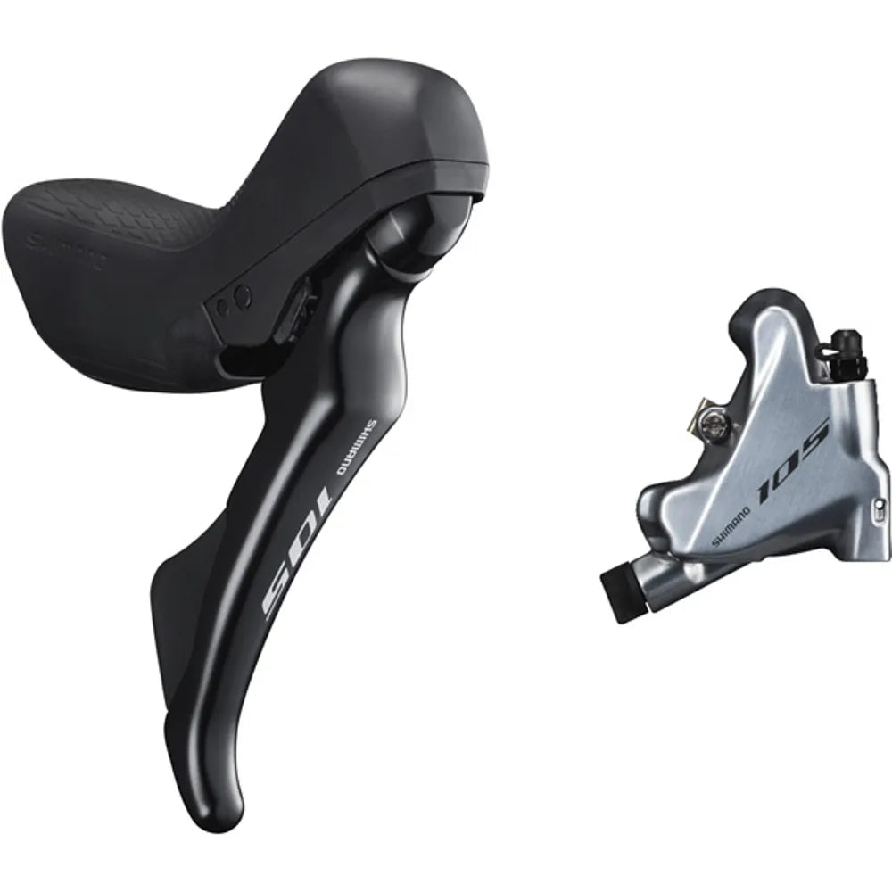 Shimano 105 ST-R7020 Disc Brake STI Lever and Calliper Set in Silver