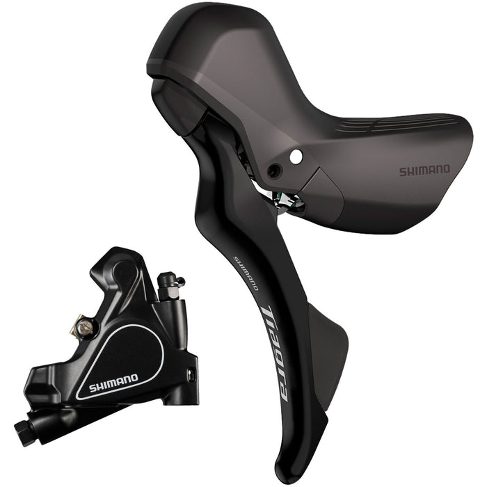 Shimano ST-R4020 Tiagra STI bled with BR-RS405 flat mount calliper - Double / Left