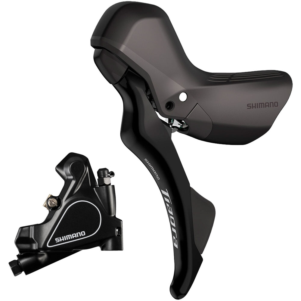 Shimano ST-R4020 Tiagra STI bled with BR-RS405 flat mount calliper - Double / Left