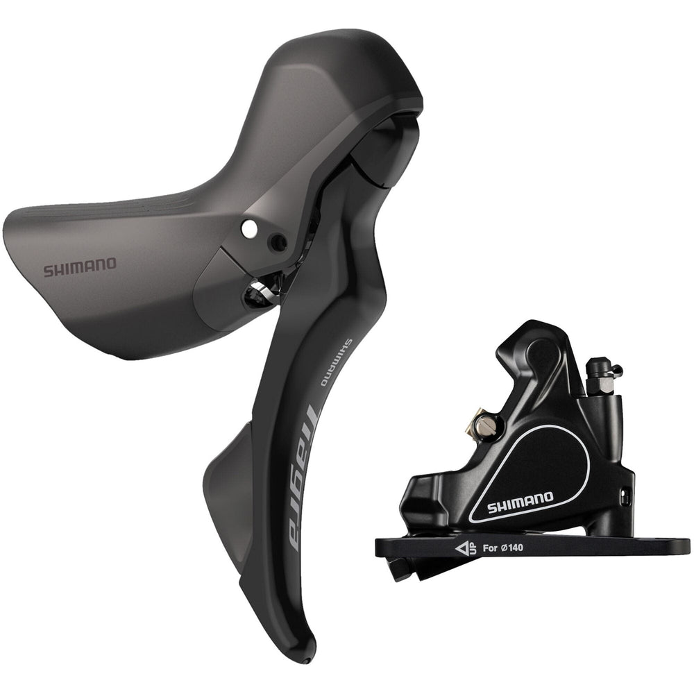 Shimano ST-R4020 Tiagra STI bled with BR-RS405 flat mount calliper - 11-Speed / Right