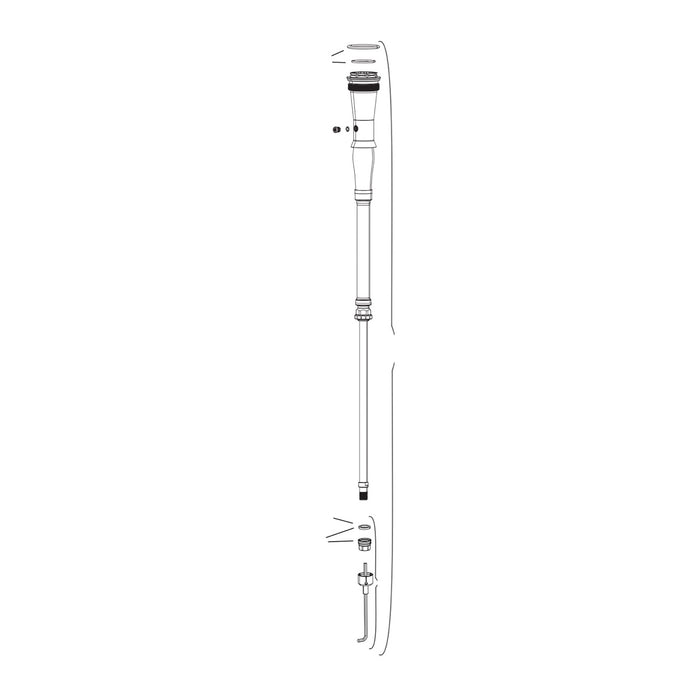 SRAM RockShox Fork Damper Assembly - Charger Raceday 2 Fa (Includes Right Side Internals, Control Module Sold Separately) - Sid SL Flight Attendant D (SRAM spare parts catalogue drawing)