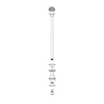 SRAM RockShox Fork Spring Debonair Shaft - (Includes Air Shaft And Bumpers) 27/29 (38mm) - Domain C1+ (2025+) (SRAM spare parts catalogue drawing)