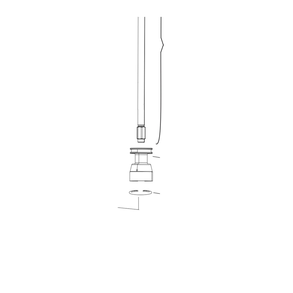 SRAM Rockshox Spare - Fork Spring Debonair Shaft - (Includes Air Shaft And Bumpers) - 27/29 (38mm) - Domain B1 (2022) (SRAM spare parts catalogue drawing)