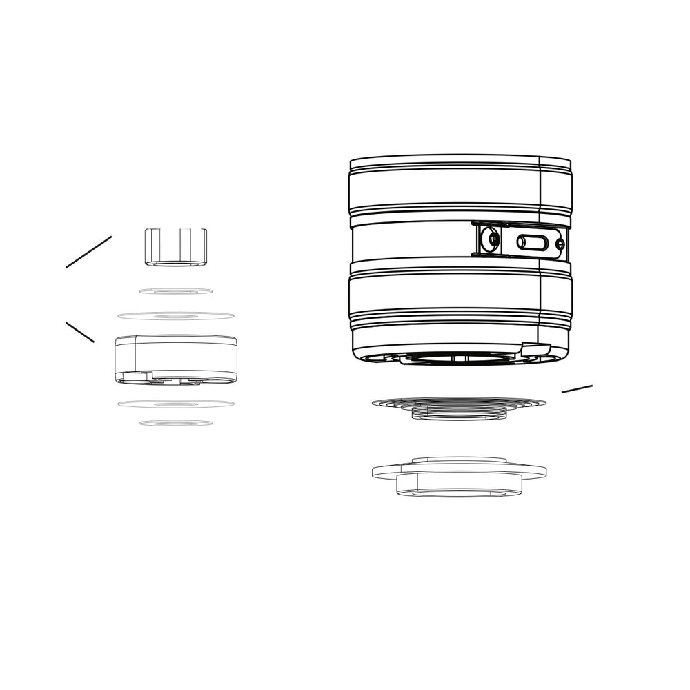 SRAM RockShox Rear Shock Damper Piston Assembly - (Tune Shims Sold Separately) - Vivid Coil C1+ (2025+) (SRAM spare parts catalogue drawing)