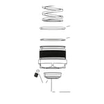 SRAM RockShox Rear Shock Damper Sealhead Assembly - (Includes Glide Ring And O-Ring) - Super Deluxe Coil B1 (2023+)/Deluxe Coil B1 (2023+), Vivid Coi (SRAM spare parts catalogue drawing)